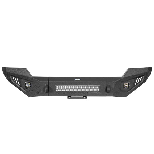 Full Width Front Bumper w/ LED Spotlights (16-18 Chevy Silverado 1500) - LandShaker