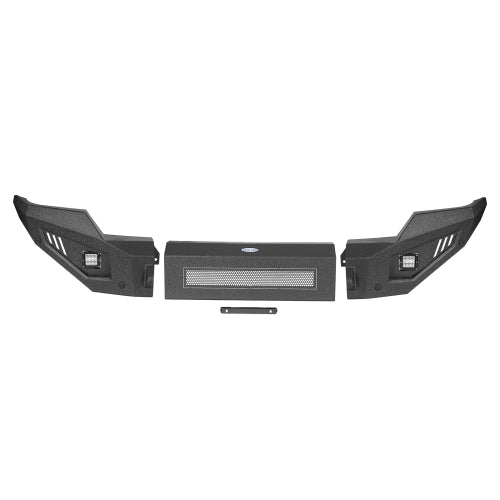 Full Width Front Bumper w/ LED Spotlights (16-18 Chevy Silverado 1500) - LandShaker