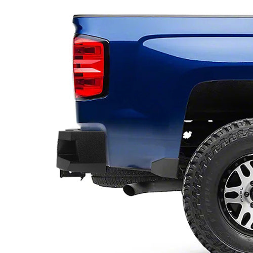 Rear Bumper w/LED Floodlights & Trailer Plug Bracket(07-18 Chevy Silverado 1500)-LandShaker