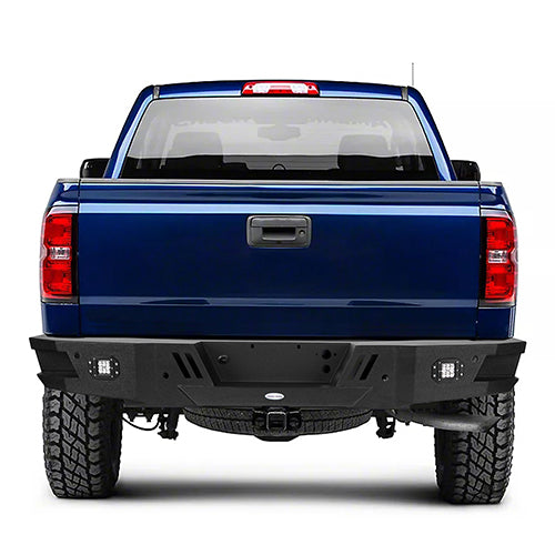 Rear Bumper w/LED Floodlights & Trailer Plug Bracket(07-18 Chevy Silverado 1500)-LandShaker