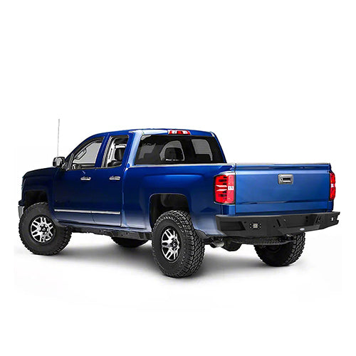 Rear Bumper w/LED Floodlights & Trailer Plug Bracket(07-18 Chevy Silverado 1500)-LandShaker