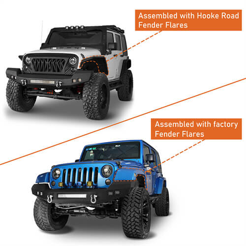 Full width CLIMBER Front Bumper(07-18 Jeep Wrangler JK)-LandShaker