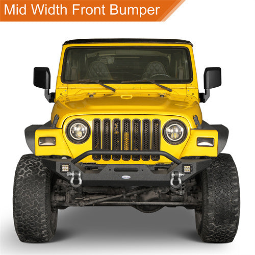Different Trail Front Bumper & Rear Bumper w/Tire Carrier Combo(97-06 Jeep Wrangler TJ)-LandShaker