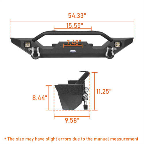 Different Trail Front Bumper & Rear Bumper w/Tire Carrier Combo(97-06 Jeep Wrangler TJ)-LandShaker