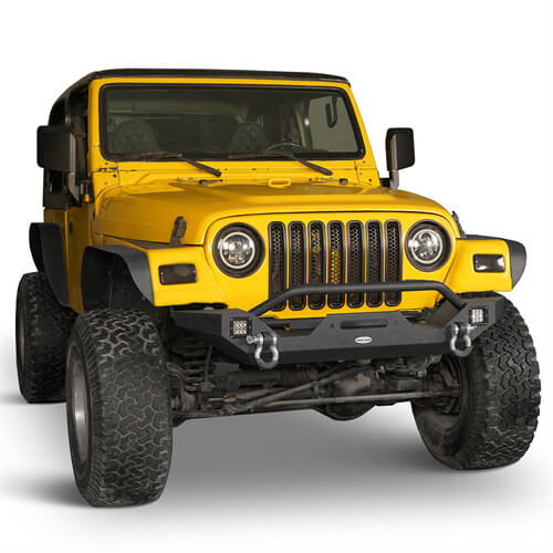 Different Trail Front Bumper & Rear Bumper w/Tire Carrier Combo(97-06 Jeep Wrangler TJ)-LandShaker