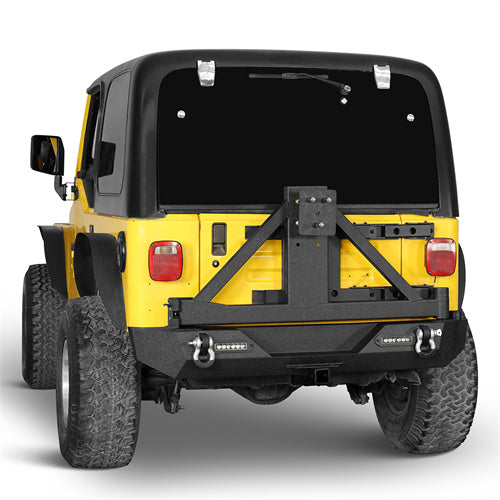 Different Trail Front Bumper & Rear Bumper w/Tire Carrier Combo(97-06 Jeep Wrangler TJ)-LandShaker