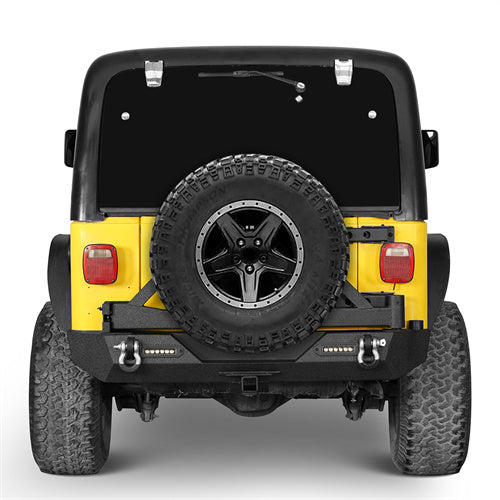 Different Trail Front Bumper & Rear Bumper w/Tire Carrier Combo(97-06 Jeep Wrangler TJ)-LandShaker