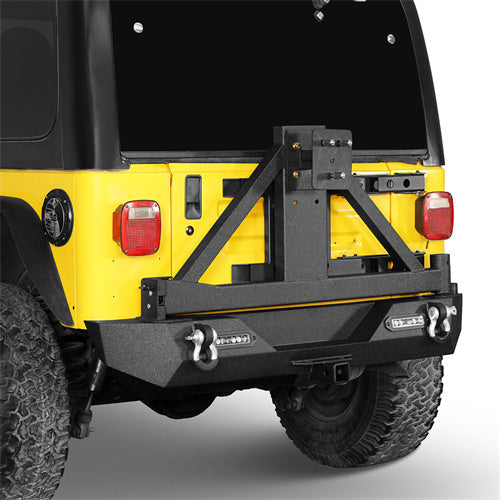 Different Trail Front Bumper & Rear Bumper w/Tire Carrier Combo(97-06 Jeep Wrangler TJ)-LandShaker