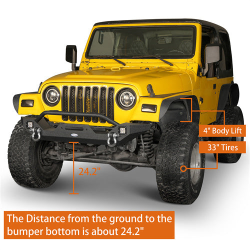 Different Trail Front Bumper & Rear Bumper w/Tire Carrier Combo(97-06 Jeep Wrangler TJ)-LandShaker