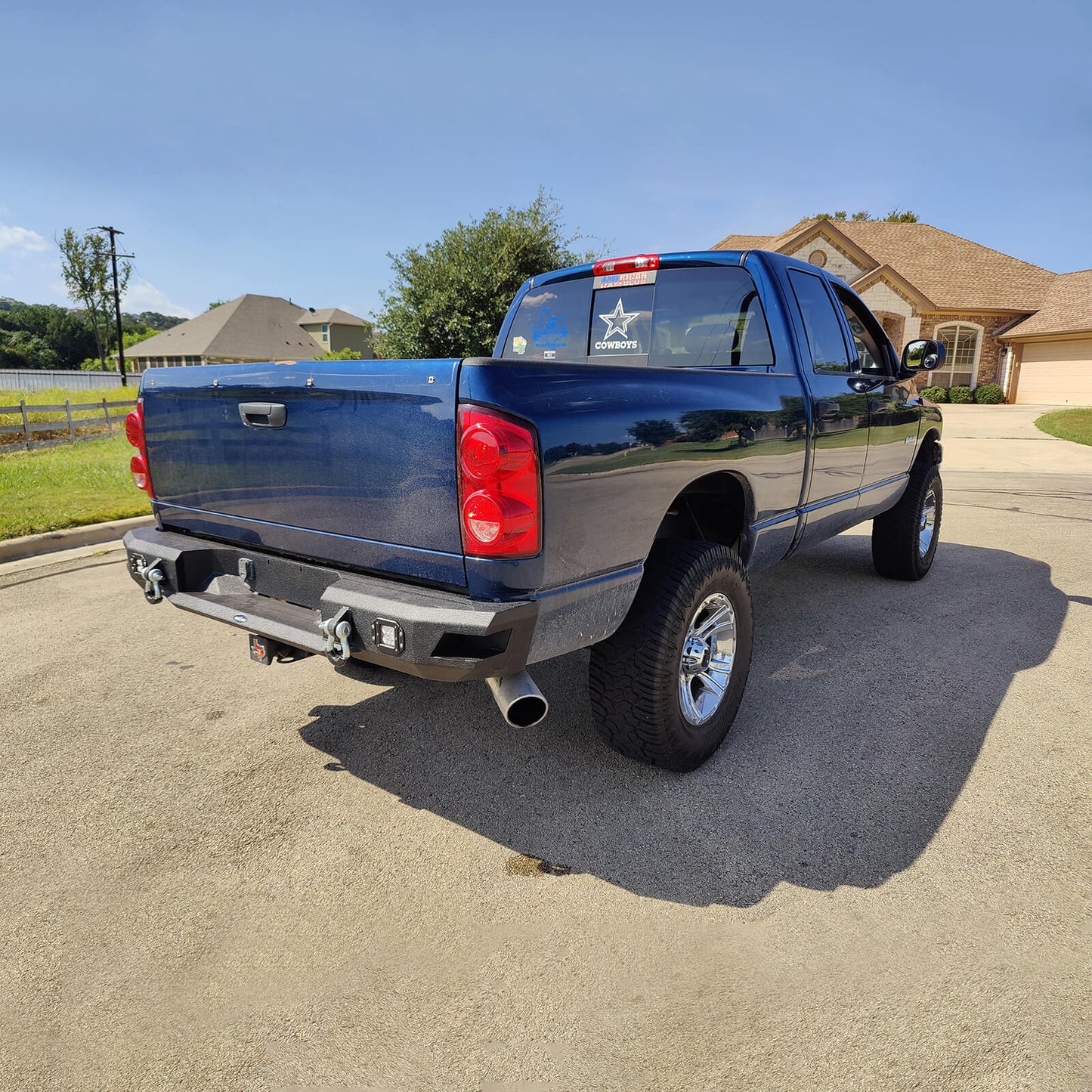 Rear Bumper w/LED Floodlights(02-08 Ram 1500)-LandShaker