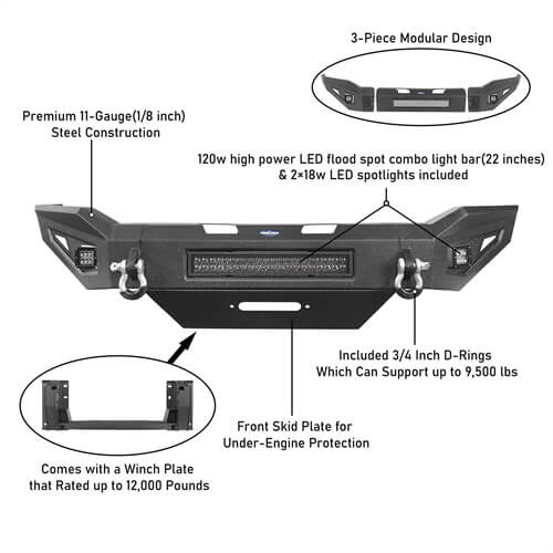 Front Bumper & Rear Bumper(19-24 Ram 2500)-LandShaker