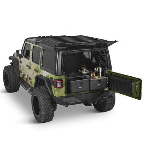 Dual Drawer Storage System For 2015-2025 Jeep Wrangler JK & JL 4-Door / 2021-2025 Ford Bronco 4-Door - Landshaker4x4