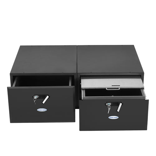Dual Drawer Storage System For 2015-2025 Jeep Wrangler JK & JL 4-Door / 2021-2025 Ford Bronco 4-Door - Landshaker4x4
