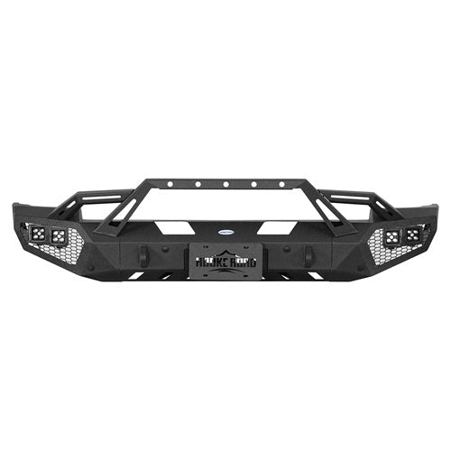 Earthshaker Series Front Bumper w/ Winch Plate & LED Spotlights For 2014-2015 Chevy Silverado 1500 - LandShaker4x4