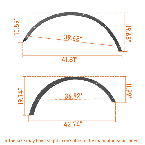 21-24 Ford Bronco 4-Door Fender Flare Delete Kit (Excluding Heritage Edition, Everglades, Heritage Limited Edition, Raptor) - LandShaker