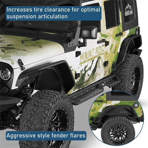 Flux Tubular Fender Flares(07-18 Jeep Wrangler JK)-LandShaker