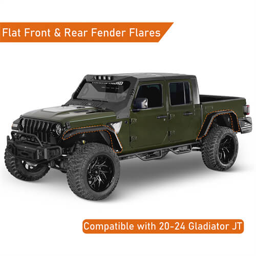 Flat Style Fender Flares For 2020-2025 Jeep Gladiator JT- LandShaker