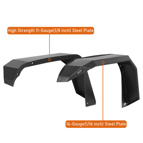 Flat Style Fender Flares For 2020-2025 Jeep Gladiator JT- LandShaker