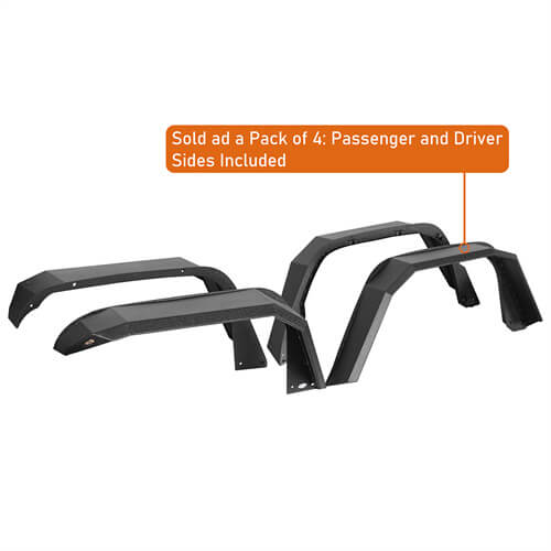 Flat Style Fender Flares For 2020-2025 Jeep Gladiator JT- LandShaker