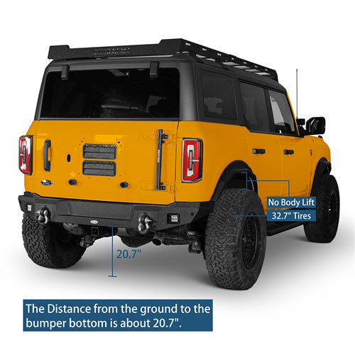 Aftermarket Classic Rear Bumper For 2021-2025 Ford Bronco (Excluding Raptor) - LandShaker4x4