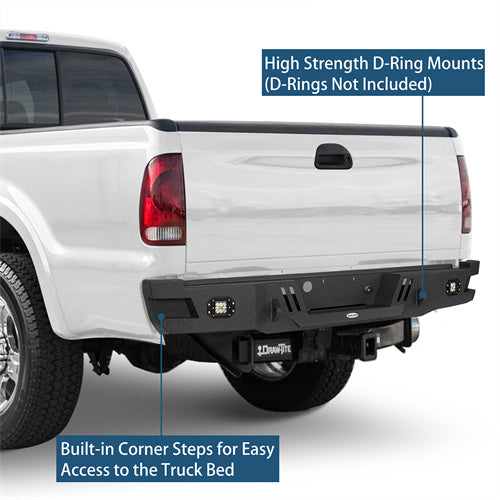05-07 Ford F-250 Rear Bumper w/ LED Floodlights - LandShaker