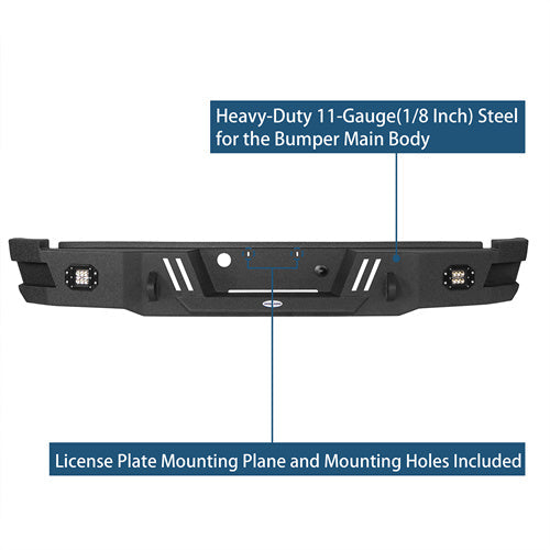 05-07 Ford F-250 Rear Bumper w/ LED Floodlights - LandShaker