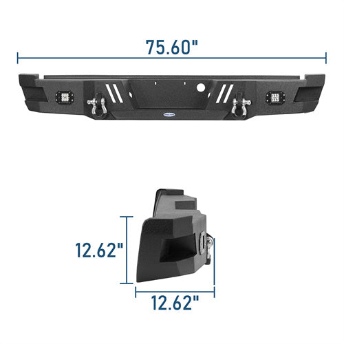Aftermarket Rear Bumper w/ floodlights (11-16 Ford F-250) - LandShaker