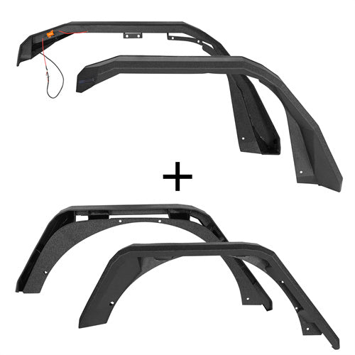 Front & Rear Fender Flares For 2018-2025 Jeep Wrangler JL - LandShaker4x4