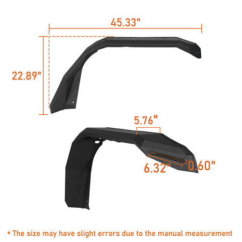 Front & Rear Fender Flares For 2018-2025 Jeep Wrangler JL - LandShaker4x4