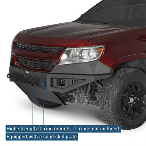 Front Bumper w/ Skid Plate For 2015-2020 Chevy Colorado (Excluding ZR2 Models) - Landshaker4x4