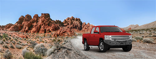 Aftermarket Full Width Front Bumper w/ Winch Plate (07-13 Chevy Silverado 1500 2nd Generation) - LandShaker