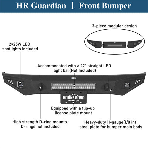 Road Trip Front Bumper For 1992-1996 Ford Bronco F-150/F-250/F-350 - landshaker