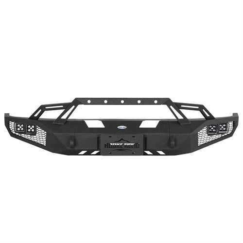 Front Bumper w/ Winch Plate & LED Spotlights For 1992-1996 Ford Bronco F-150/F-250/F-350 - Landshaker4x4