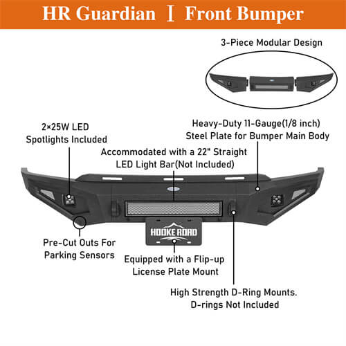 Guardian Ⅰ Front Bumper For 2021-2023 Ford F-150 (Excluding Raptor)- LandShaker
