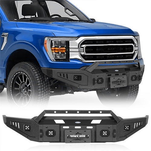 Discovery Ⅰ  Front Bumper w/ LED Spotlights For 2021-2023 Ford F-150 (Excluding Raptor) - LandShaker