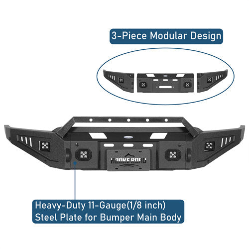 Discovery Ⅰ  Front Bumper w/ LED Spotlights For 2021-2023 Ford F-150 (Excluding Raptor) - LandShaker