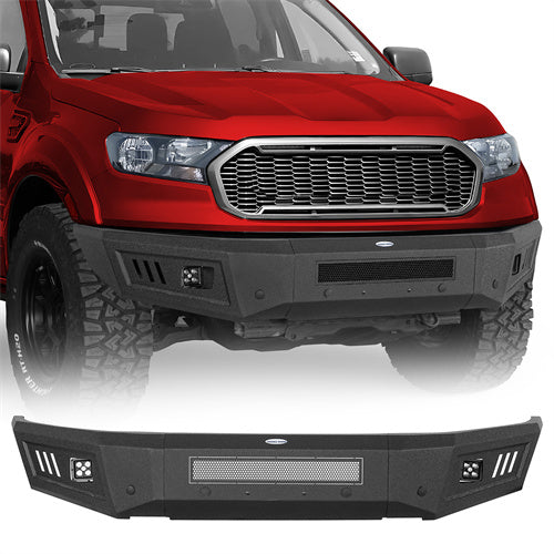 Front Bumper w/ LED Spotlights For 2019-2023 Ford Ranger - Landshaker4x4
