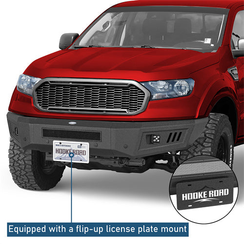 Front Bumper w/ LED Spotlights For 2019-2023 Ford Ranger - Landshaker4x4