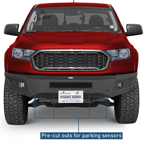 Front Bumper w/ LED Spotlights For 2019-2023 Ford Ranger - Landshaker4x4