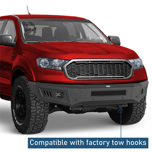 Front Bumper w/ LED Spotlights For 2019-2023 Ford Ranger - Landshaker4x4