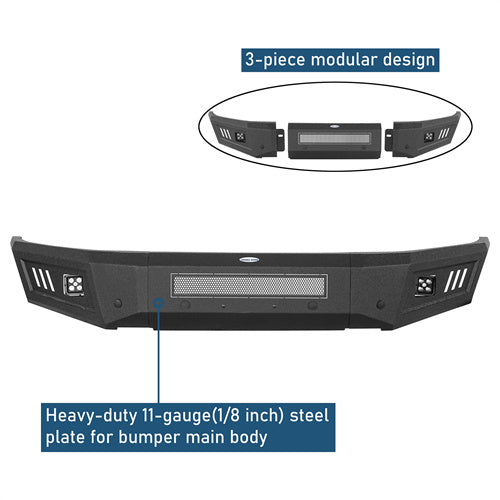 Front Bumper w/ LED Spotlights For 2019-2023 Ford Ranger - Landshaker4x4