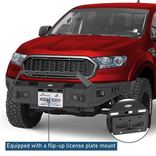Front Bumper w/ Winch Plate For 2019-2023 Ford Ranger - Landshaker4x4