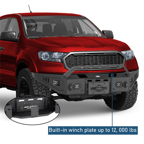 Front Bumper w/ Winch Plate For 2019-2023 Ford Ranger - Landshaker4x4