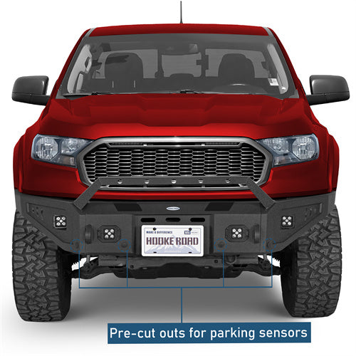Front Bumper w/ Winch Plate For 2019-2023 Ford Ranger - Landshaker4x4