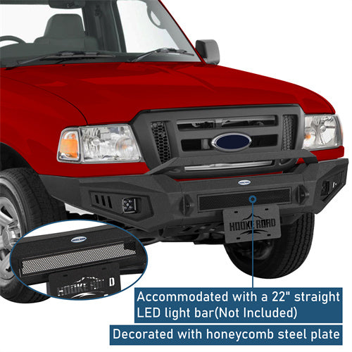 Front Bumper w/ LED Spotlights Included For 1998-2011 Ford Ranger - landshaker