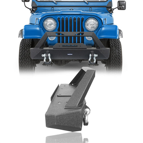 Stubby Front Bumper w/Winch Plate(76-86 Jeep Wrangler CJ-7)-LandShaker