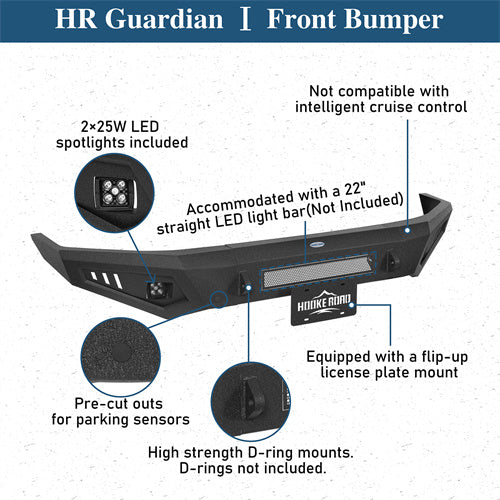 Off-road Front Bumper For 2017-2024 Nissan Titan (Excluding Titan XD) - Landshaker4x4