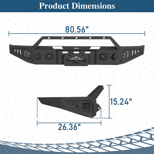 Road Trip Front Bumper w/ Winch Plate For 2017-2024 Nissan Titan (Excluding Titan XD) - Landshaker4x4