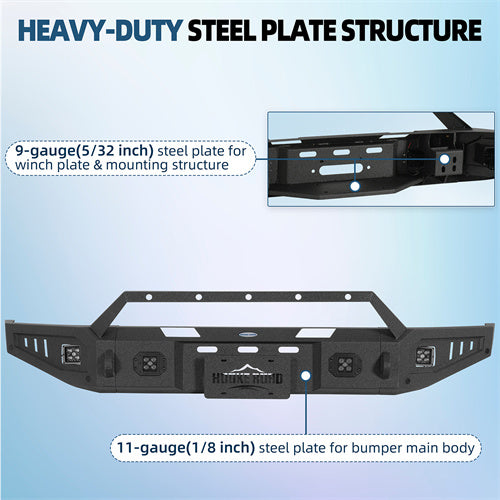 Road Trip Front Bumper w/ Winch Plate For 2017-2024 Nissan Titan (Excluding Titan XD) - Landshaker4x4