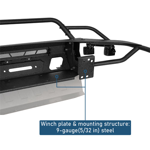 Tube Front Bumper w/ 4 LED Spot Lights For 2008-2010 Porsche Cayenne 957 - Landshaker4x4